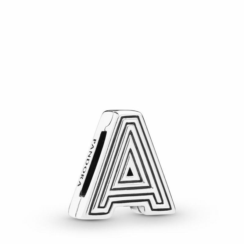 Pandora Reflexions™ Letter A Clip Charm NZ, Sterling Silver (546329-TBJ)